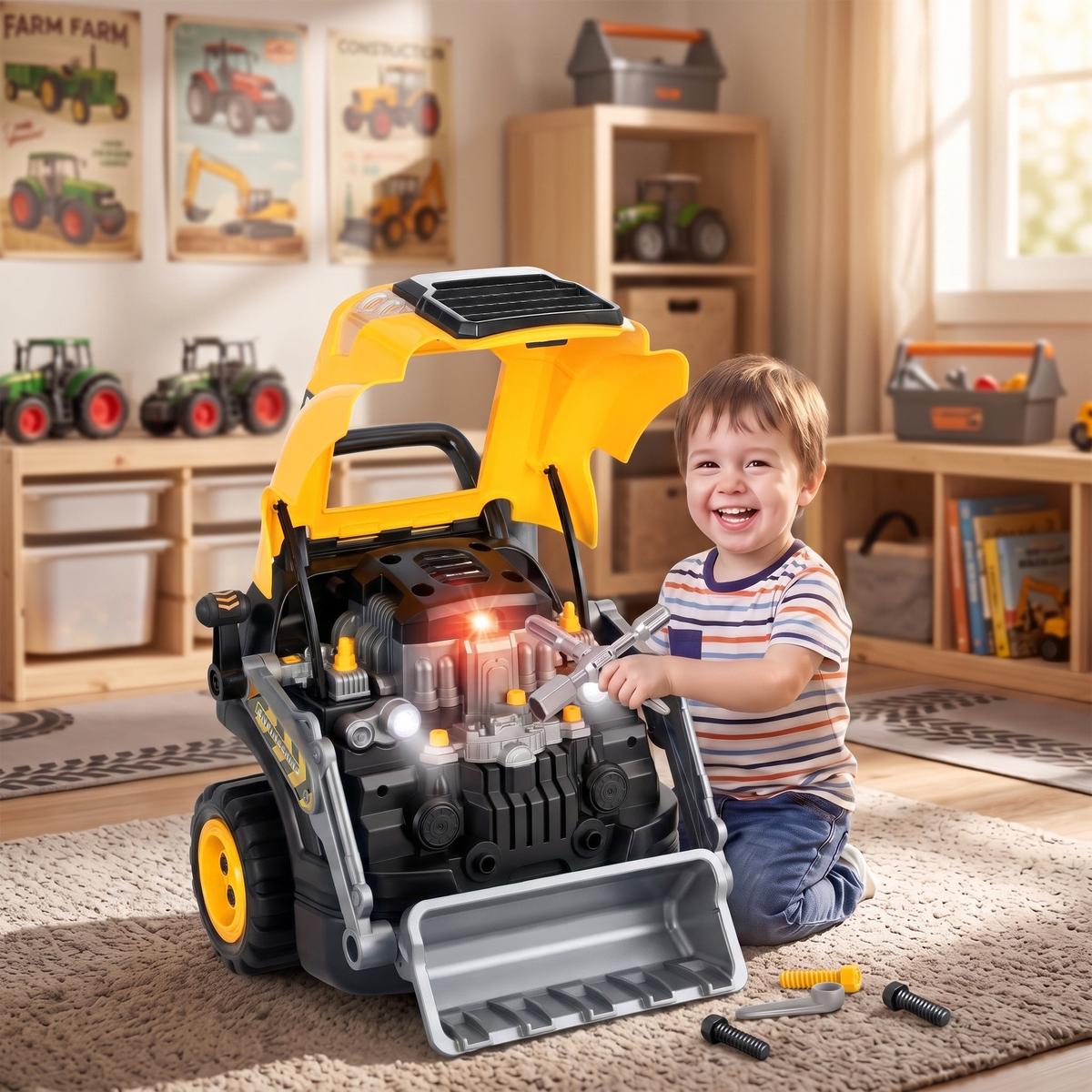 KINDER-MOTORSPIELZEUG Kunststoff Gelb - Gelb, Kunststoff (41/47/46cm) - AIYAPLAY