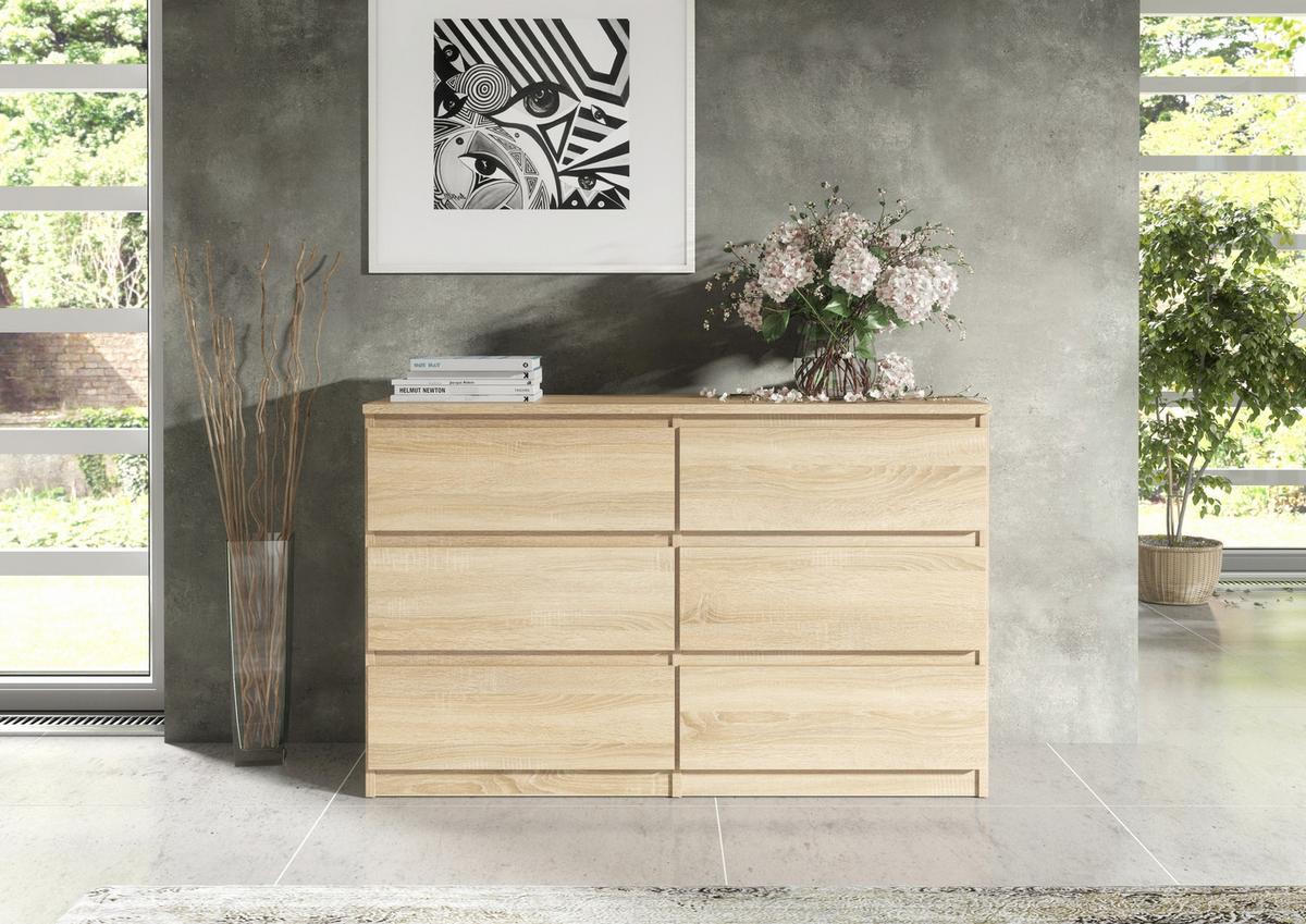 KOMMODE Sonoma 139/79/39 - Sonoma Eiche, Holzwerkstoff (139/79/39cm) - RAUMHIRSCH FURNITURE