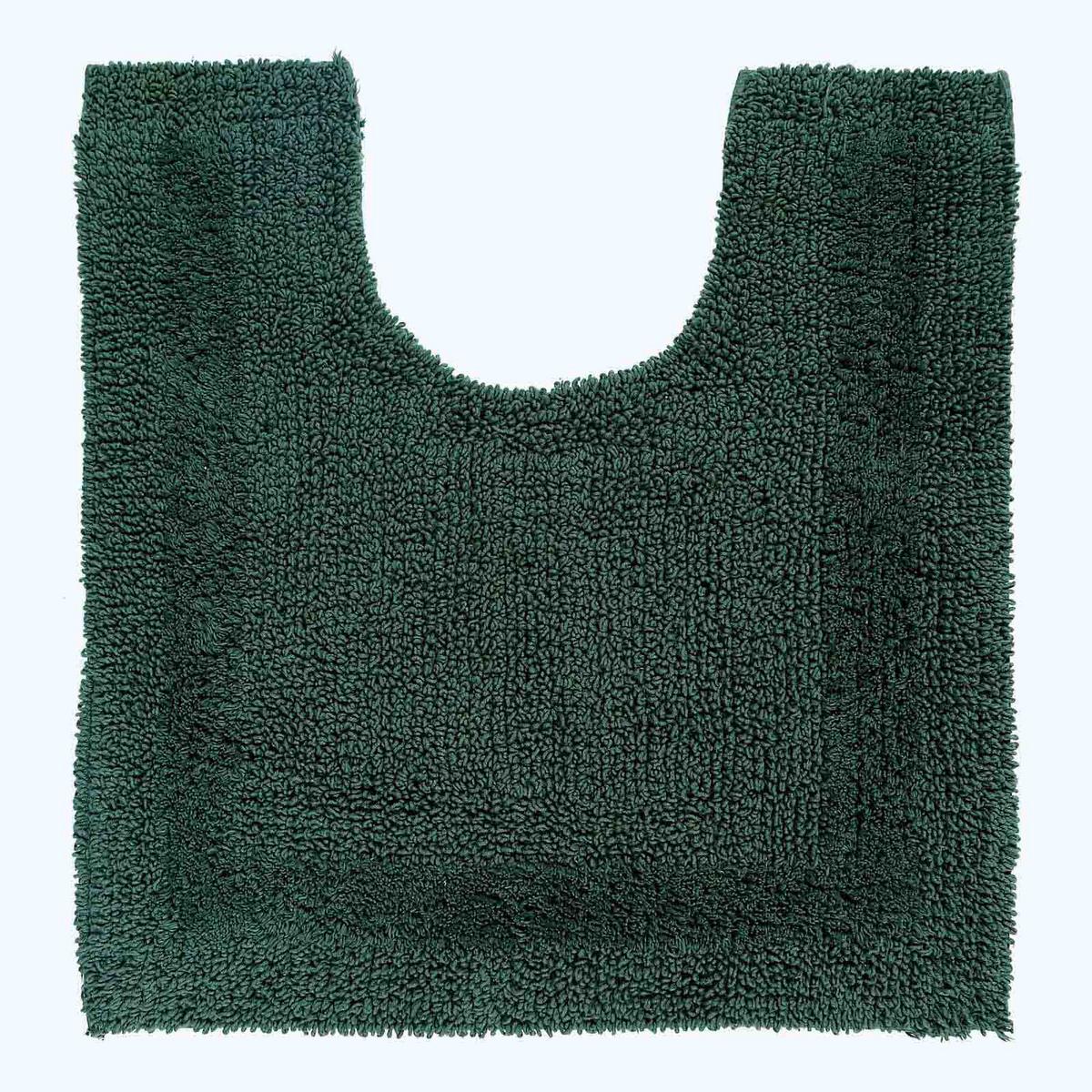BADGARNITUR 2-teilig, Badematte & WC-Vorleger, wendbar - Waldgrün, Textil (50/80cm) - Homescapes