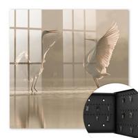 SCHLÜSSELBOX Schwarz 30x30 cm- Türöffnung nach rechts - Vogeltanz - Beige, Metall (30/30/5cm) - TULUP