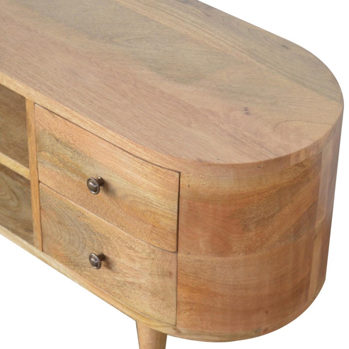 UNTERHALTUNGSEINHEIT mit 4 Schubladen und 2 Regalen, nordische Beine, beige - Messingfarben/Braun, Holz/Metall (110/47/35cm) - Artisan Furniture