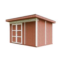 HOLZ-GARTENHAUS basis LP SmartSide 8,7m² mit B411xL279xH239 cm - M904A - REDWOOD RED - Dunkelrot, Holz (412/237/279cm) - Timbela