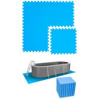 POOLMATTEN 11,2m² 48 EVA Matten 50 cm Blau - Blau, Kunststoff (50/50cm) - eyepower