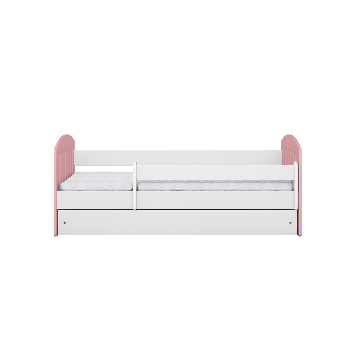 KINDERBETT CLASSIC mit Schublade und Matratze Hellrosa 90/65/184 - Hellrosa, Holzwerkstoff (80/180cm) - RAUMHIRSCH FURNITURE