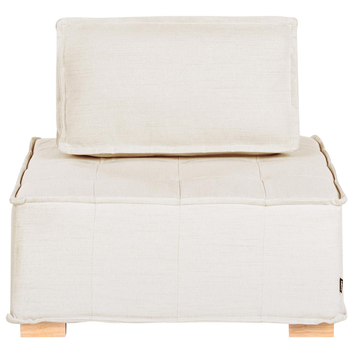 3-SITZER-MODULSOFA Stoff Cremeweiß Tibro - Creme, Textil (300/82/100cm) - Beliani