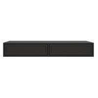 WANDKONSOLE Velveto Schwarz 110 cm - Schwarz, Holzwerkstoff (110/17/40cm) - Selsey