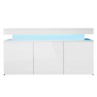KOMMODE Glossa 3D 160 - Weiß, Holzwerkstoff/Kunststoff (160/83/39cm) - MIRJAN24