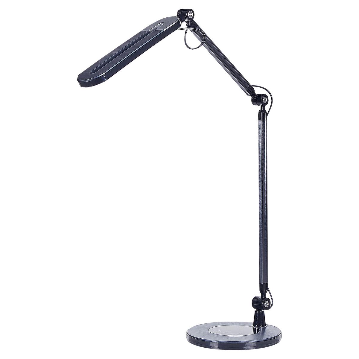 SCHREIBTISCHLAMPE Grus 20/30/80 cm - Schwarz, Metall (20/30/80cm) - Beliani