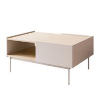 COUCHTISCH ESSENCE L97 mit Schublade Kaschmir / Eiche Linea - Kaschmir/Eichefarben, Holzwerkstoff (97/45/65cm) - Lookway
