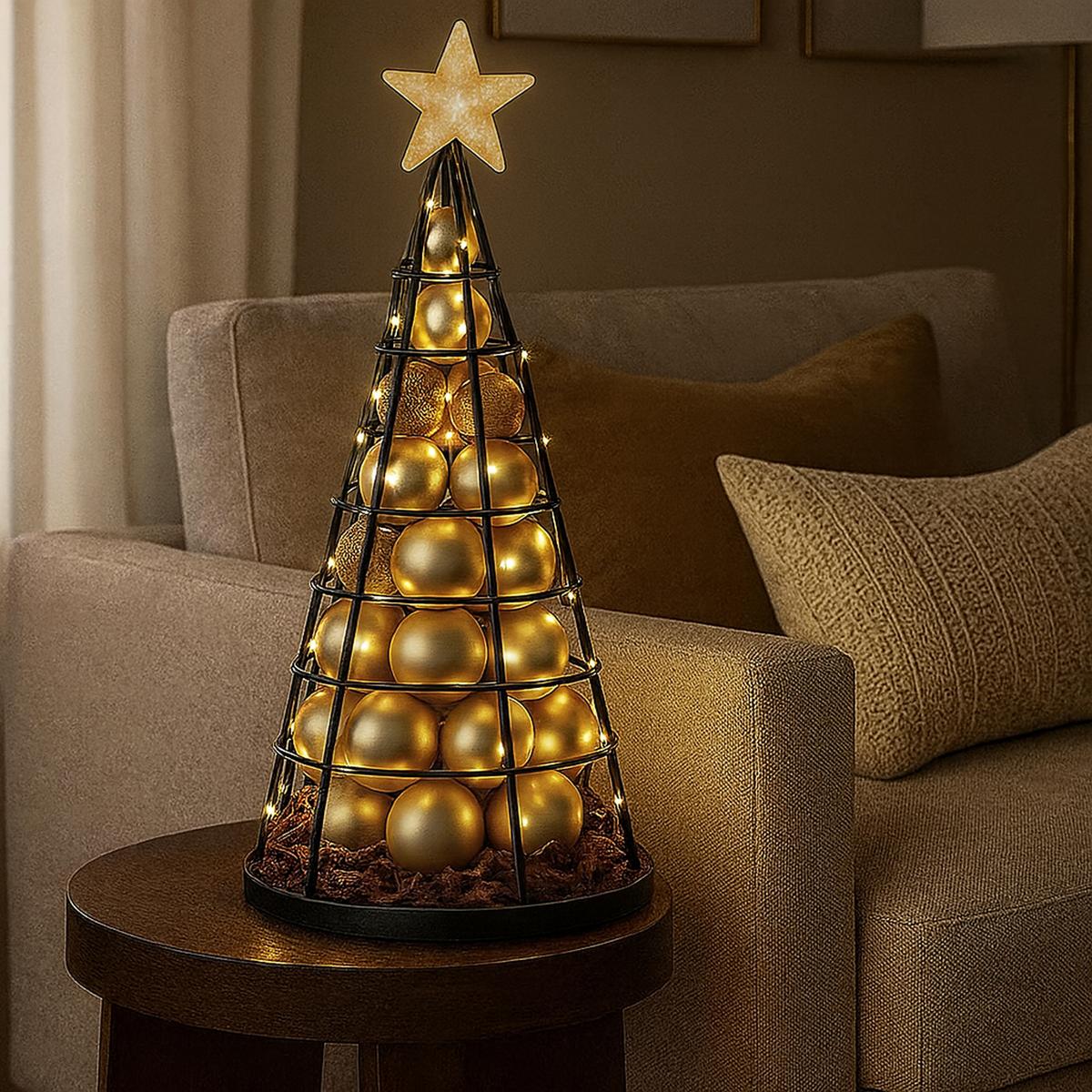 DEKO-BAUM Schwarz - Schwarz, Metall (60cm) - MCW
