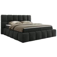 BOXBETT NIRA 180/200 - Dunkelgrau Strukture - H4 - Dunkelgrau, Holz/Textil (180/200cm) - MKS