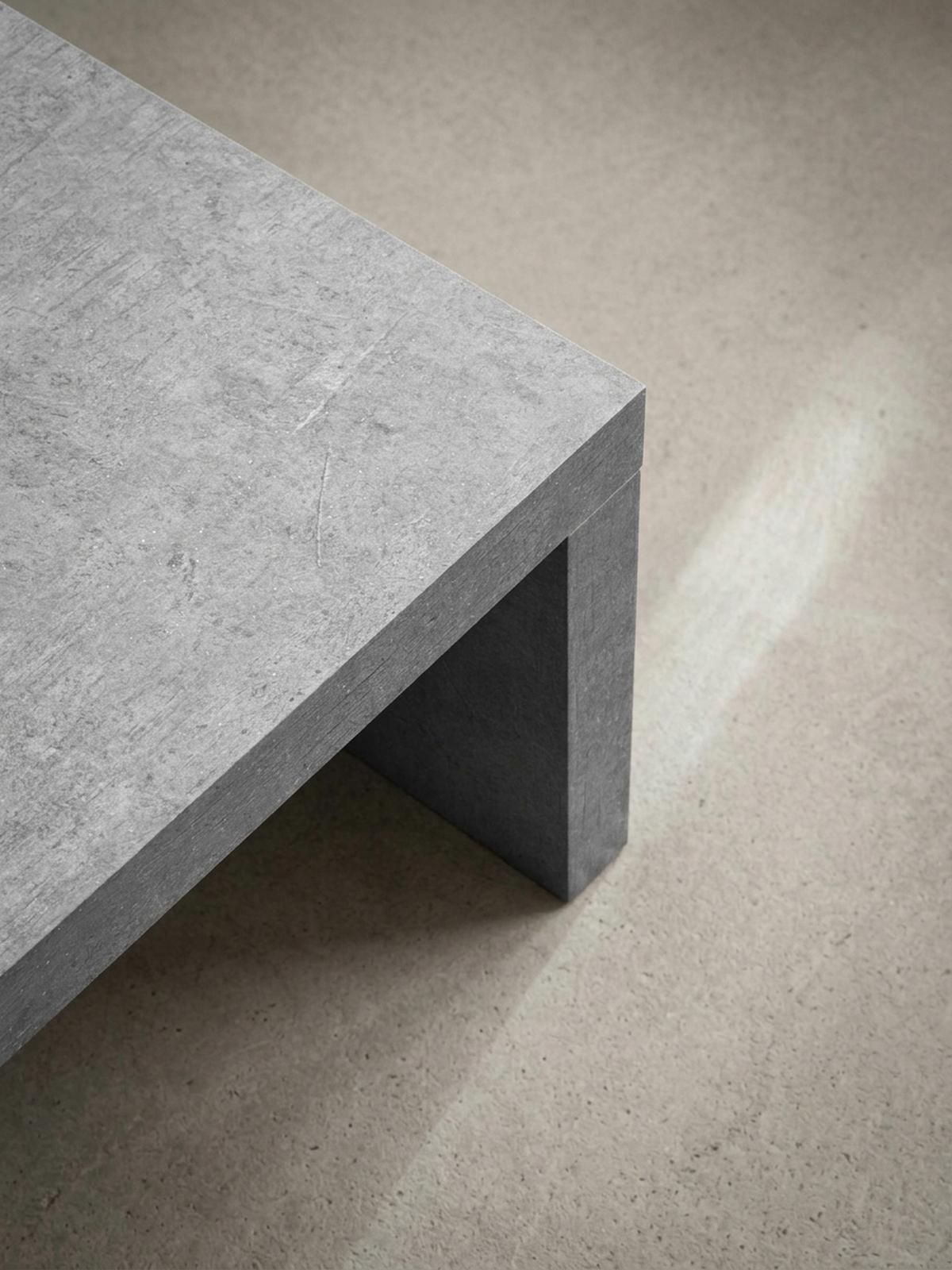 COUCHTISCH in Beton-Optik, zeitloses Design, rechteckig, schlicht, Grau 110x55x35 cm - Grau, Holzwerkstoff (55/110/35cm) - KADIMA DESIGN
