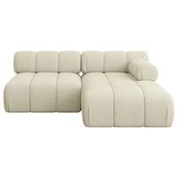 ECKSOFA modulares Sofa Razon-L1 - 190x160x70 cm Beige Bouclé - Beige, Holzwerkstoff/Textil (190/160cm) - ALTDECOR