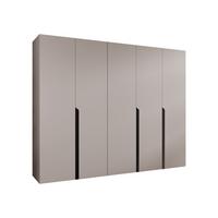 DREHTÜRENSCHRANK Mila I 250 - Kaschmir/Schwarz, Holzwerkstoff/Kunststoff (250/202/52cm) - MIRJAN24