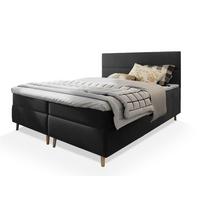 BOXBETT SANTA 180x200 cm mit Matratze und Topper - Grau - Grau, Holz (180/200cm) - MASSENO