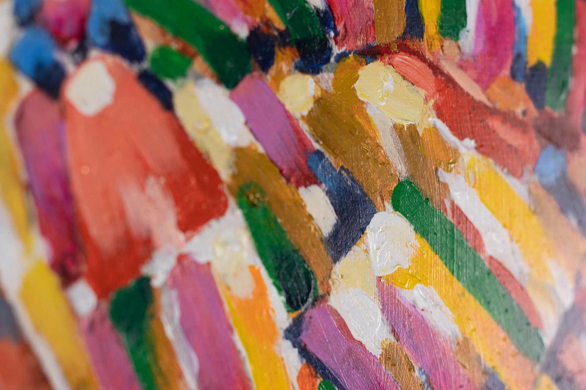 ACRYLBILD HANDGEMALT 70/100 cm - Braun, Holz/Textil (70/100cm) - KUNSTLOFT