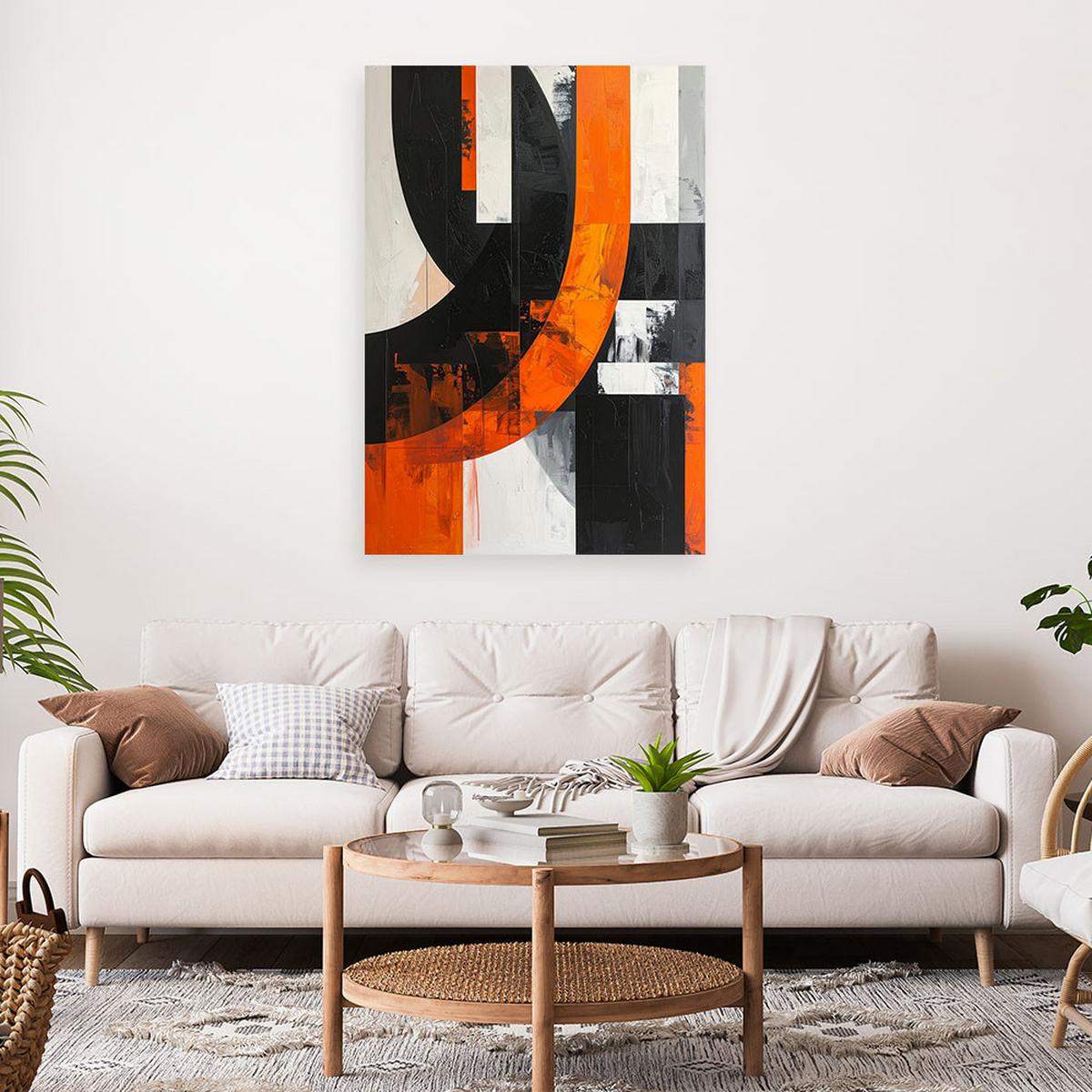 LEINWANDBILD 3D und geometrisch 60x90cm - Orange, Textil (60/90cm) - Feeby