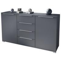SIDEBOARD Linio Anthrazit matt - Dunkelgrau, Holzwerkstoff (138.5/75.5/35cm) - Vladon