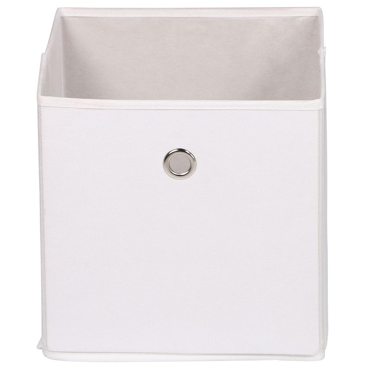 FALTBOX ELA 2er-Set weiß - Weiß, Textil (27/27/27cm) - IDIMEX