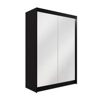 KLEIDERSCHRANK AMOHA mit LED - 120 cm - Schwarz - Schwarz, Holzwerkstoff (120/215/61cm) - ALTDECOR