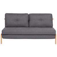 2-SITZER-SCHLAFSOFA Polsterbezug Dunkelgrau Edland - Dunkelgrau, Textil (152/76/92cm) - Beliani