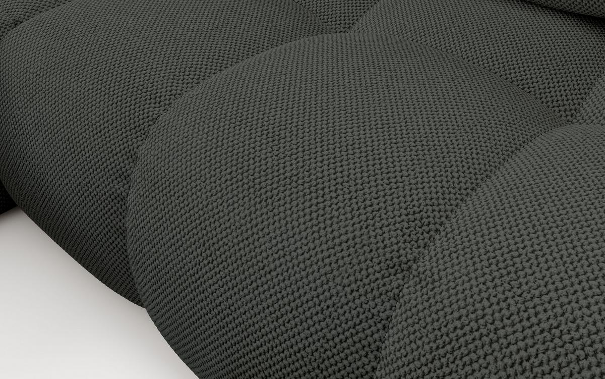 ECKSOFA L Form Hosio Dunkelgrau 286/177/88 cm Links mit Schlaffunktion - Dunkelgrau/Schwarz, Kunststoff/Textil (177/286cm) - AX Living