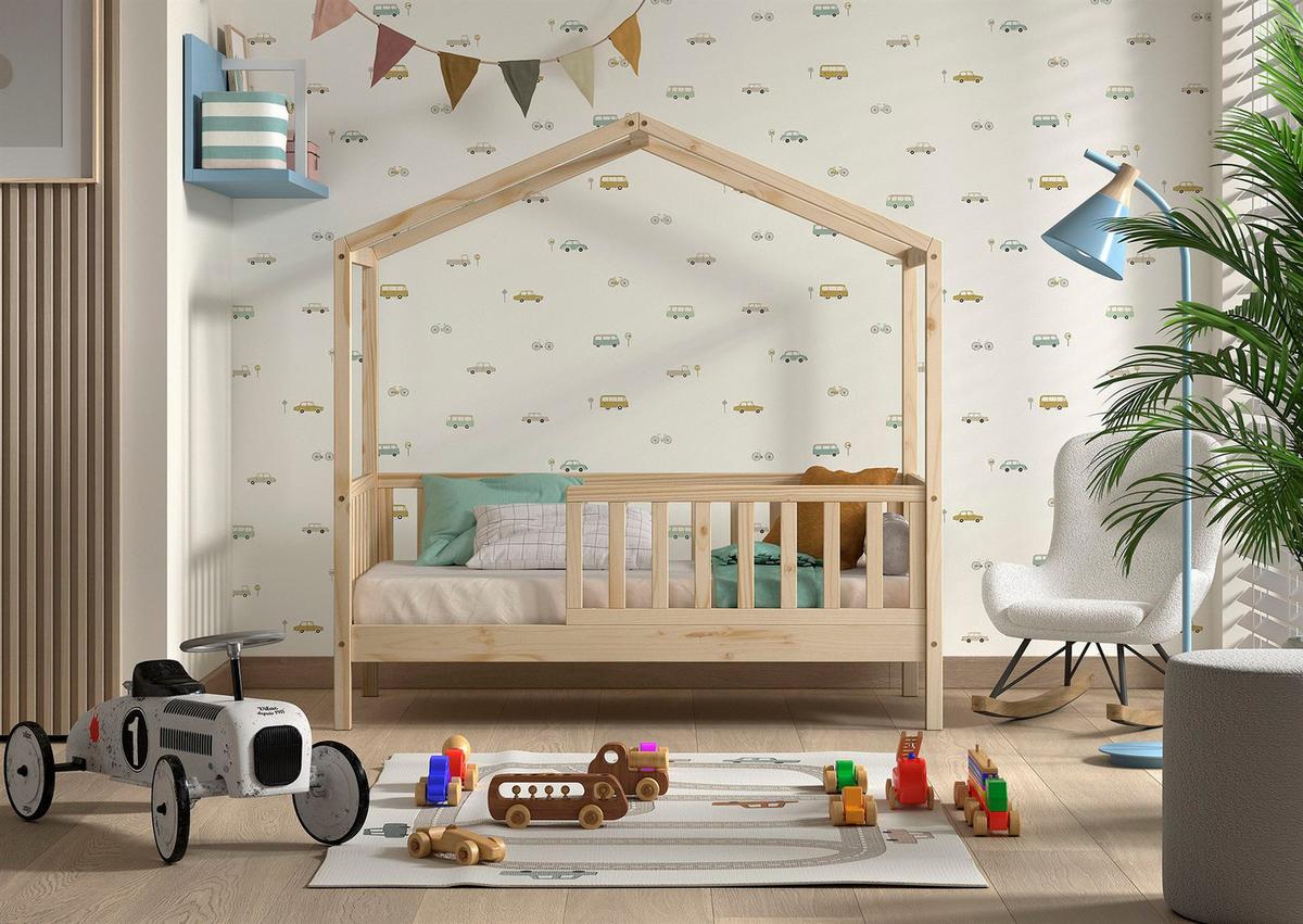 JUNIORBETT Karie 148x151x76 aus Massivholz in natur - Naturfarben, Holz (70/140cm) - 58aufmkessel