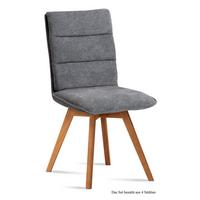 ESSZIMMERSTUHL (4er-Set) Dobra 47x92x60 Eiche geölt/Grau - Eichefarben/Grau, Kunststoff (60/92/47cm) - 58aufmkessel