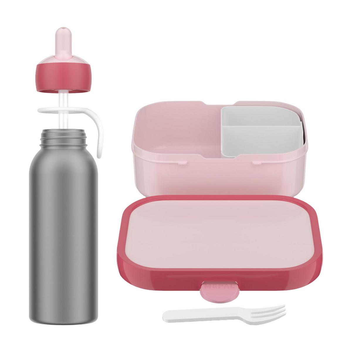 LUNCHSET MIT THERMOFLASCHE Campus Cool Pink 2-tlg. - Pink, Kunststoff/Metall (2/2/2cm) - Mepal
