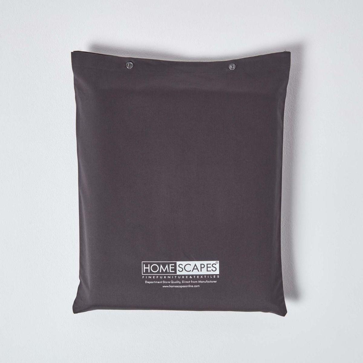 BETTWÄSCHE Premium, Ägyptische Baumwolle, Fadendichte 1000 - Anthrazit, Textil (150/200cm) - Homescapes