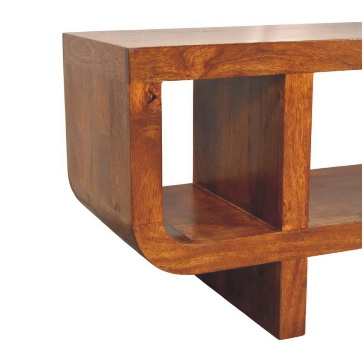 MEDIENMÖBEL Rich-Kastanien-Finish, 3 Regal-Einheiten, Braun - Dunkelbraun, Holz (35/50/120cm) - Artisan Furniture