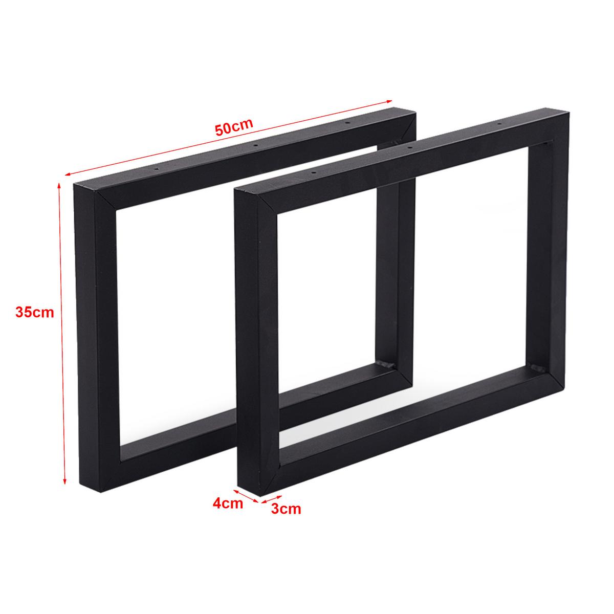 TISCHGESTELL-SET 2 TLG. Lunderskov - Schwarz, Metall (50/35/4cm) - [en.casa]