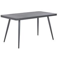 GARTENTISCH Aluminium grau 140/80 cm Lipari - Grau, Metall (140/80/75cm) - Beliani