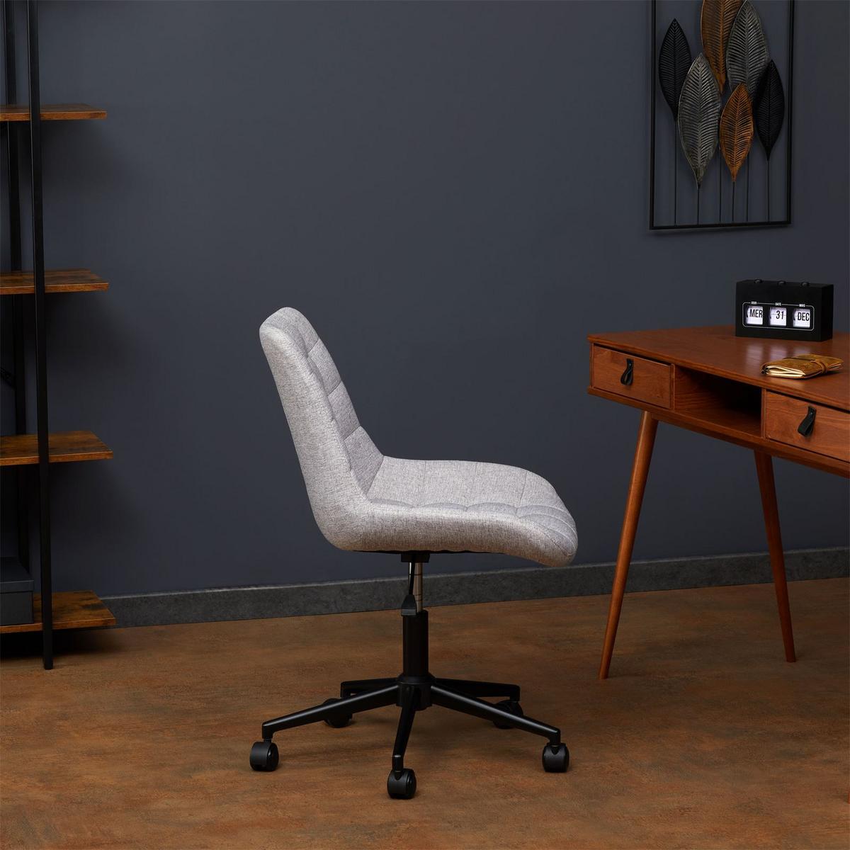 DREHSTUHL TALIA grau - Grau, Textil (53/89/61cm) - IDIMEX