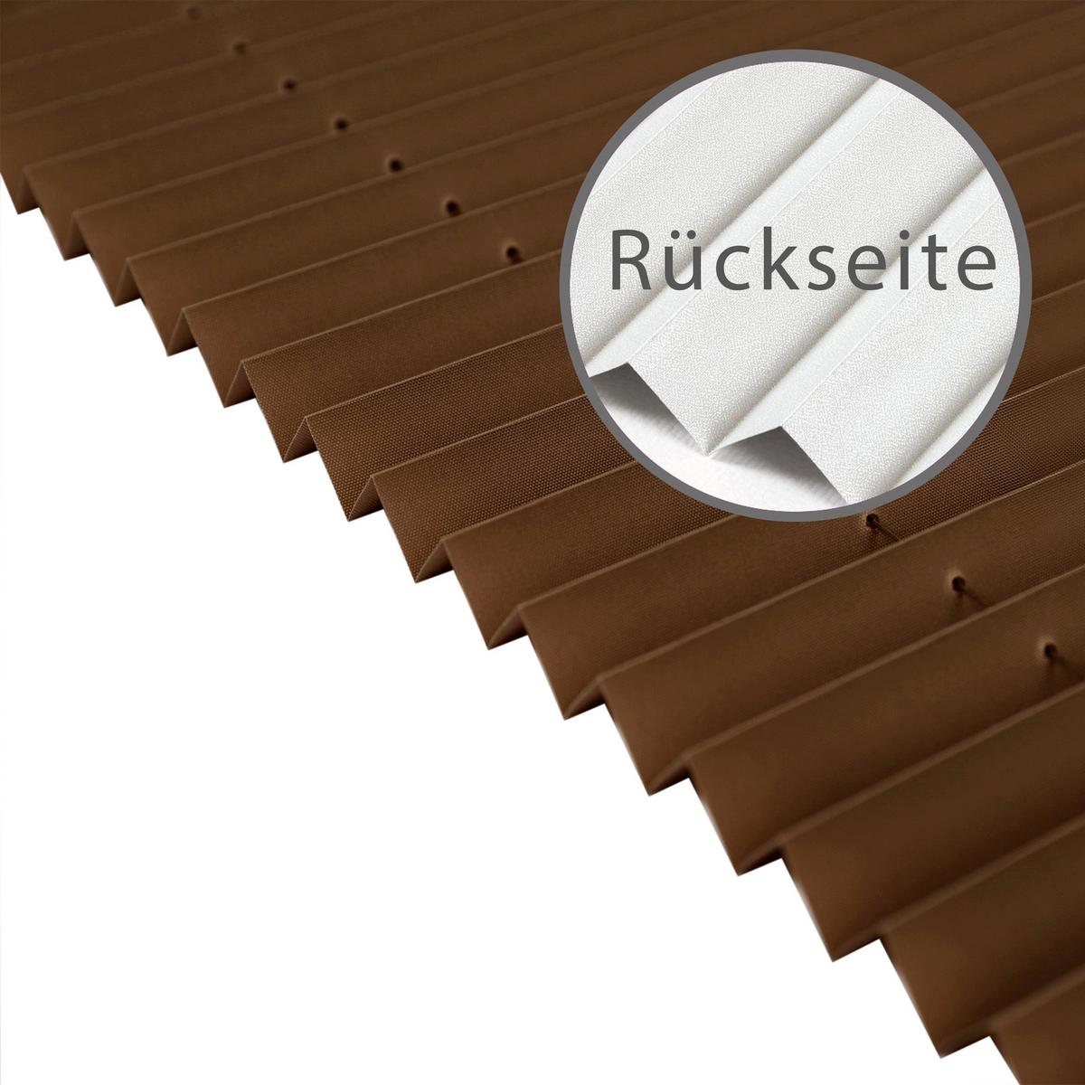 PLISSEE Thermo Basic 75 x 150cm Klemmfix ohne Bohren - Hellbraun, Textil (75/150/150cm) - Deco-Raum
