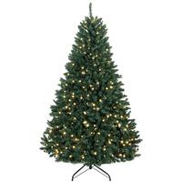 KÜNSTLICHER Weihnachtsbaum, 180 cm Christbaum mit 1494 Spitzen, 550 LED-Leuchte - Grün, Kunststoff (180cm) - HOMCOM