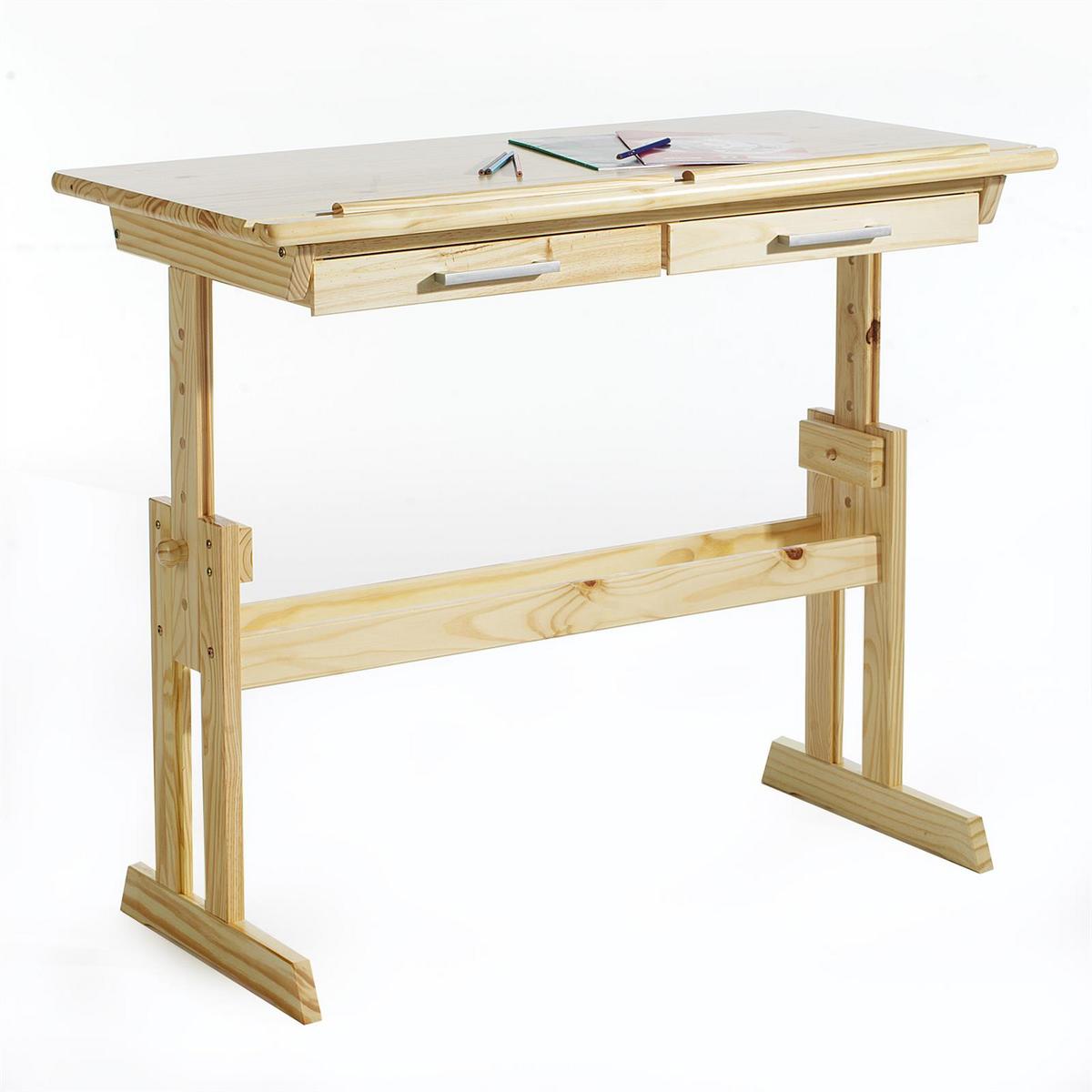KINDERSCHREIBTISCH OLIVIA natur - Naturfarben, Holz (109/130/55cm) - IDIMEX
