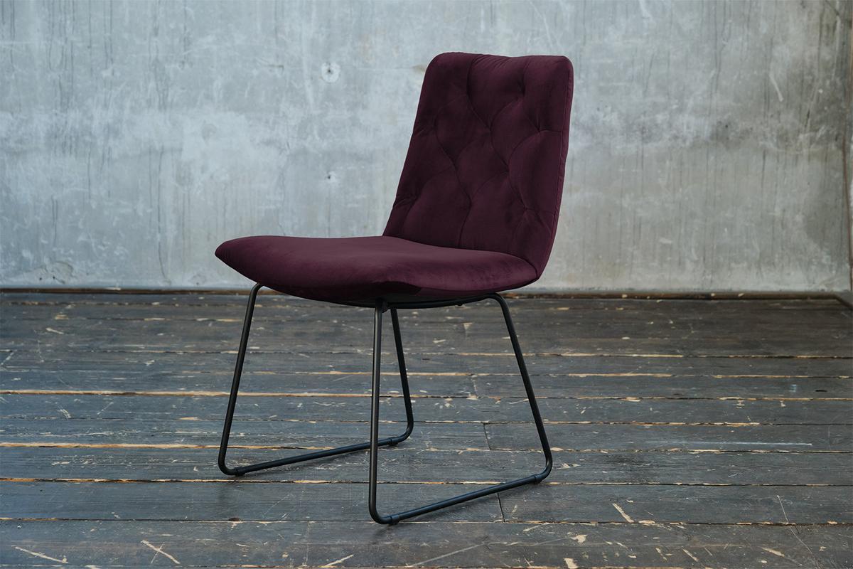STUHL NEW CHARME Violett Velvet (1er-Set) - Violett, Textil (52/87/66cm) - KAWOLA