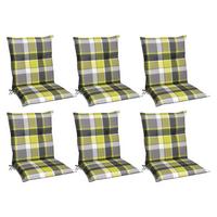 NIEDERLEHNERAUFLAGE Sunny BK 100/50/6cm Grün-Kariert 6tlg - Grün, Textil (50/6/100cm) - Beautissu 