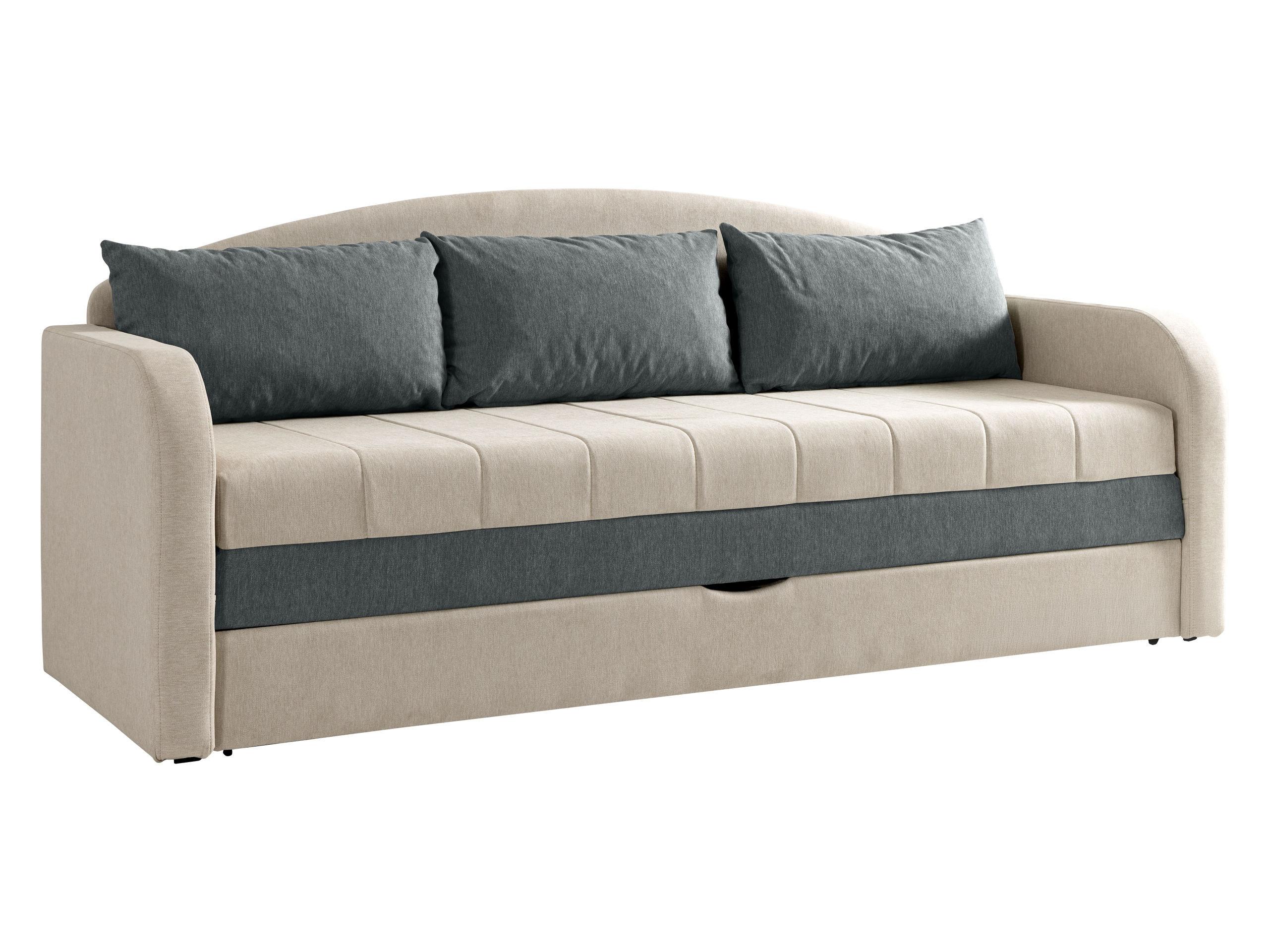 SCHLAFSOFA Tenus - Beige/Schwarz, Holz/Textil (208/86/76cm) - MIRJAN24