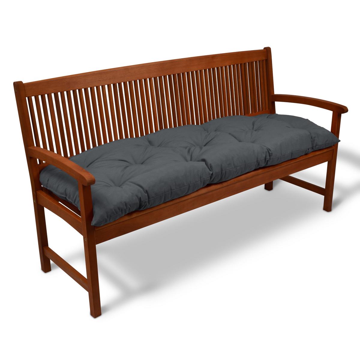 BANKPOLSTER Flair BK 150/50/8cm Graphitgrau - Graphitfarben, Textil (50/8/150cm) - Beautissu 