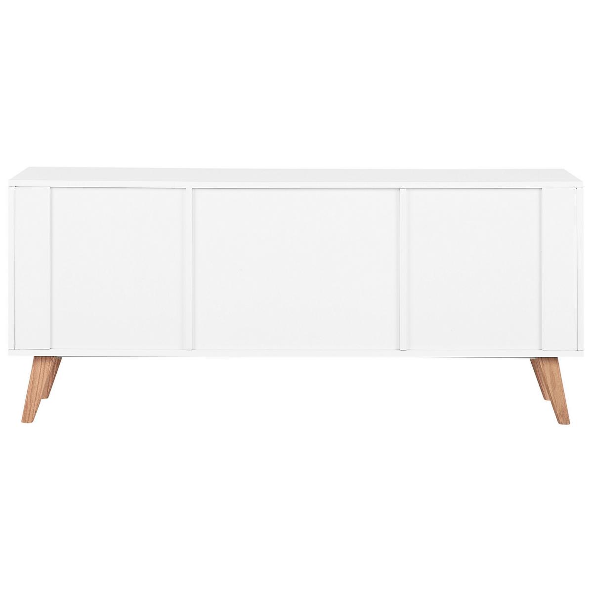 SIDEBOARD mit 2 Türen Weiß Meet - Weiß, Holzwerkstoff (160/70/42cm) - Beliani