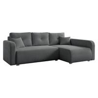 ECKSOFA Viena Cord, Seite: Rechts - Silberfarben/Grau, Holz/Kunststoff (234/145cm) - MIRJAN24
