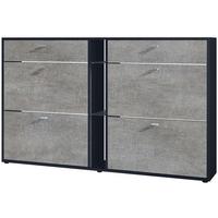 SCHUHSCHRANK Today Fronten in Braun meliert - Graubraun, Holzwerkstoff (155.5/95/28cm) - Vladon