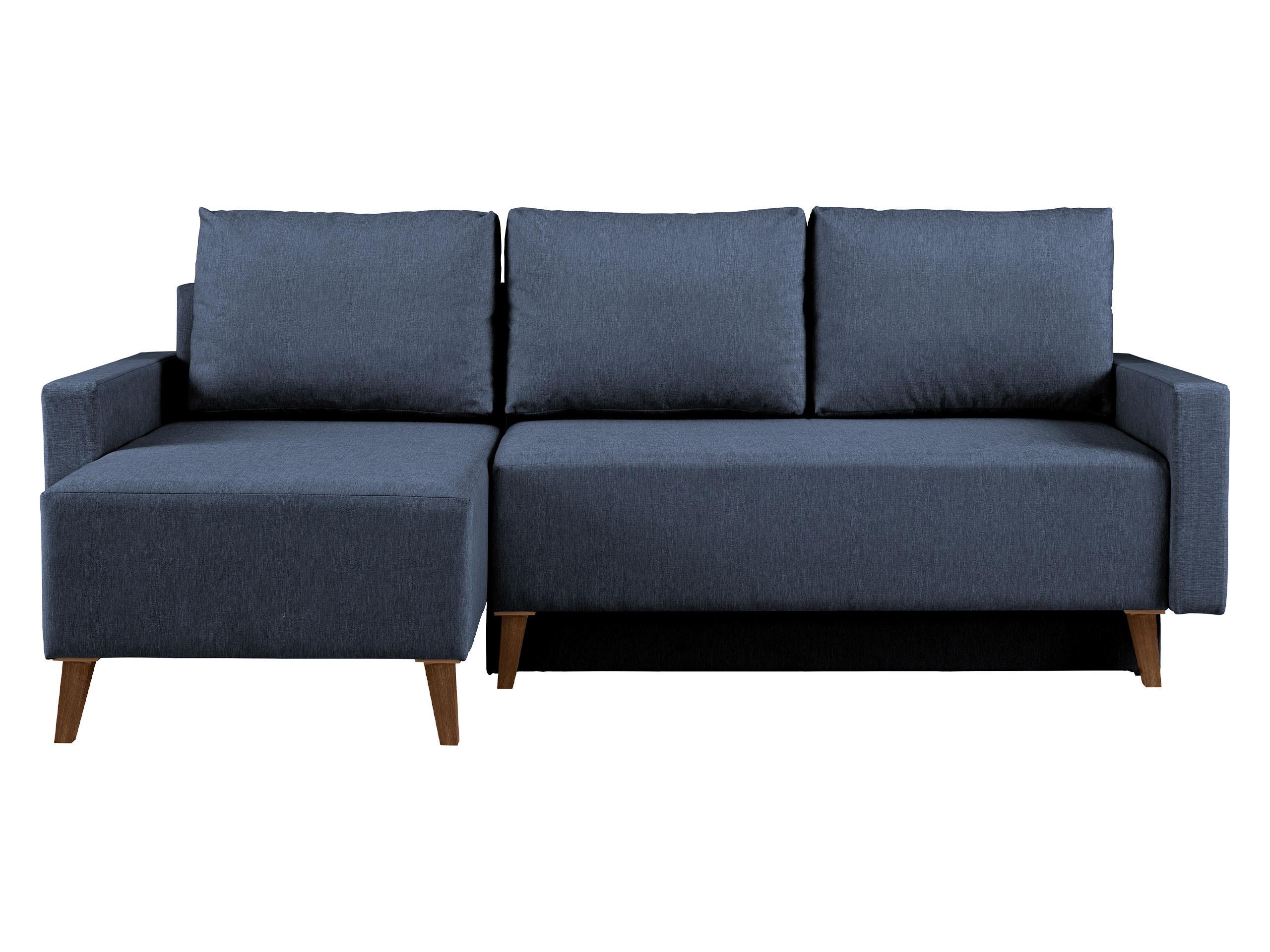 ECKSCHLAFSOFA Oviedo - Blau, Holz/Kunststoff (225/140cm) - MIRJAN24