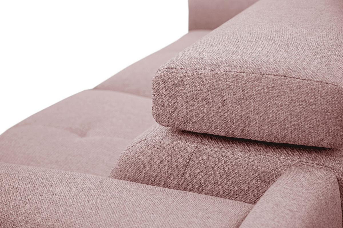 RELAXSOFA MATERA 3-Sitzer mit 2 Relaxfunktionen, hellrot - Hellrot/Schwarz, Holzwerkstoff/Textil (212/82/103cm) - Wozimo