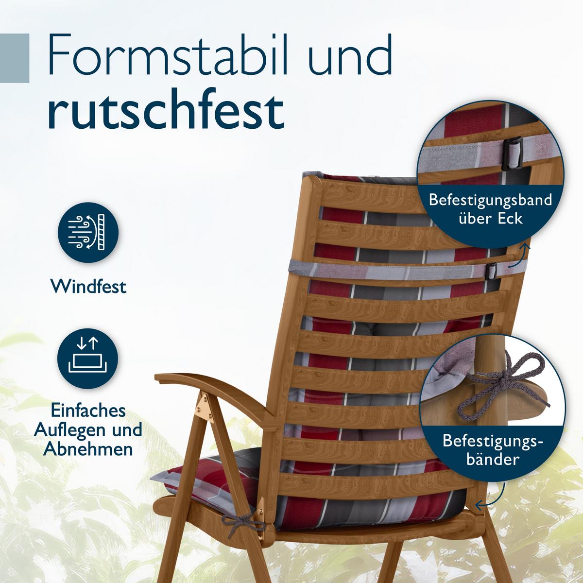 HOCHLEHNER Highlux HL 120x52x7cm Grau-Rot-Hellblau-Kariert (4tlg) - Hellblau, Textil (52/120cm) - Beautissu 