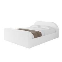 POLSTERBETT mit Bettkasten, Fußteil und Lattenrost, Boxbett mit Matratze H3/H4 - TIVON-Z-V1 180x200 Weiß Kunstleder - Weiß Hochglanz, Holzwerkstoff/Textil (180/200cm) - ALTDECOR