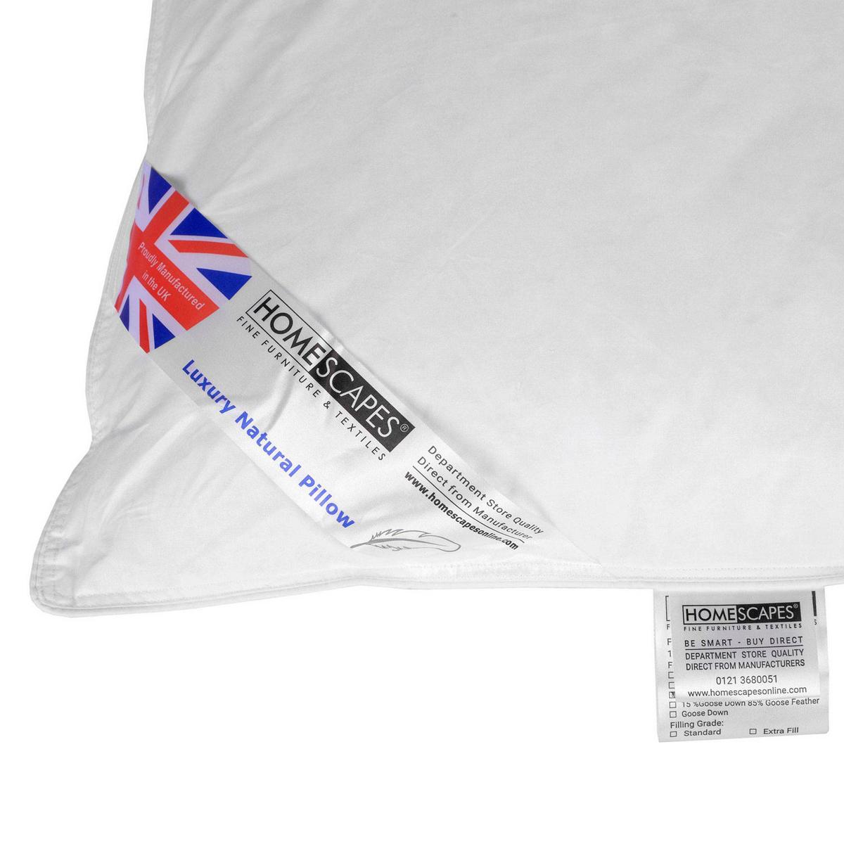 DAUNENKISSEN Kopfkissen Entendaunen 48/74 cm - Weiß, Textil (48/74cm) - Homescapes