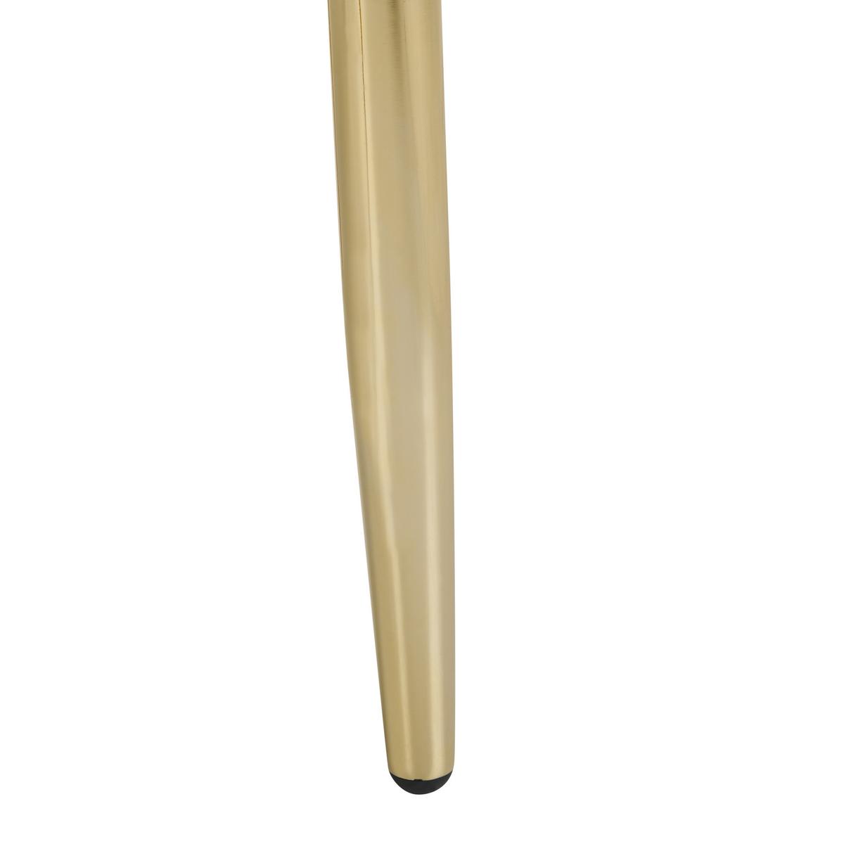 TRUHENBANK Hellbeige Odessa - Beige/Goldfarben, Textil (49/42/34cm) - Beliani